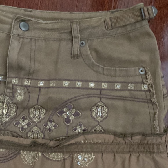 Da-Nang Taupe Embellished Mini Skirt - Picture 5 of 16